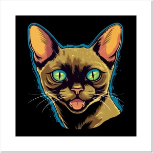 Tonkinese Cat Smiling Posters and Art